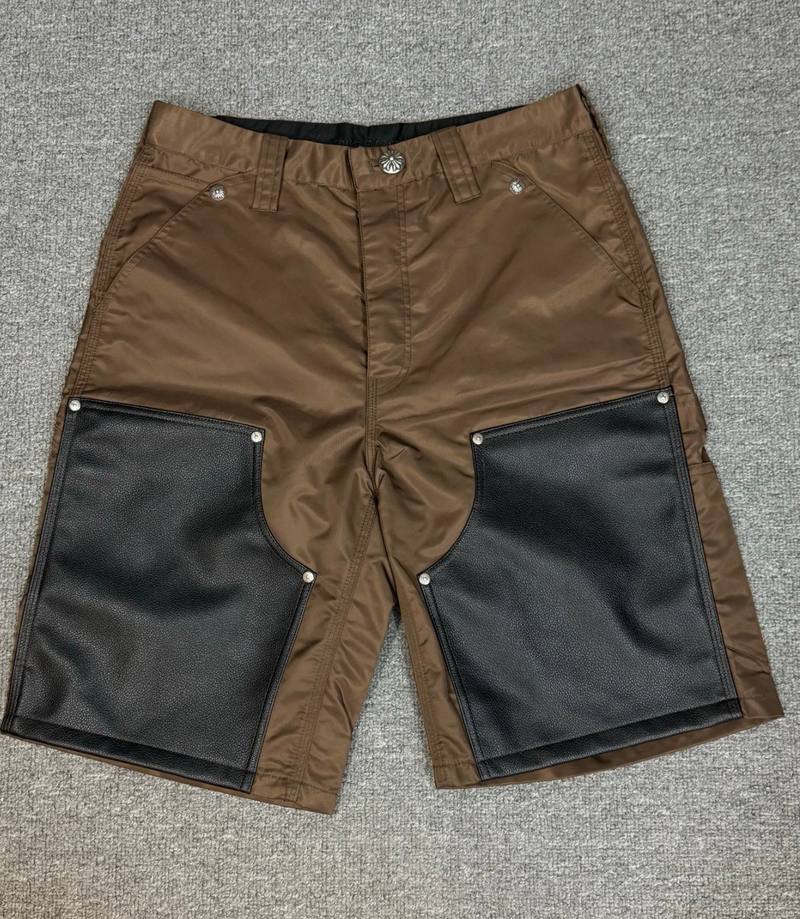 nylon carpenter shorts brown