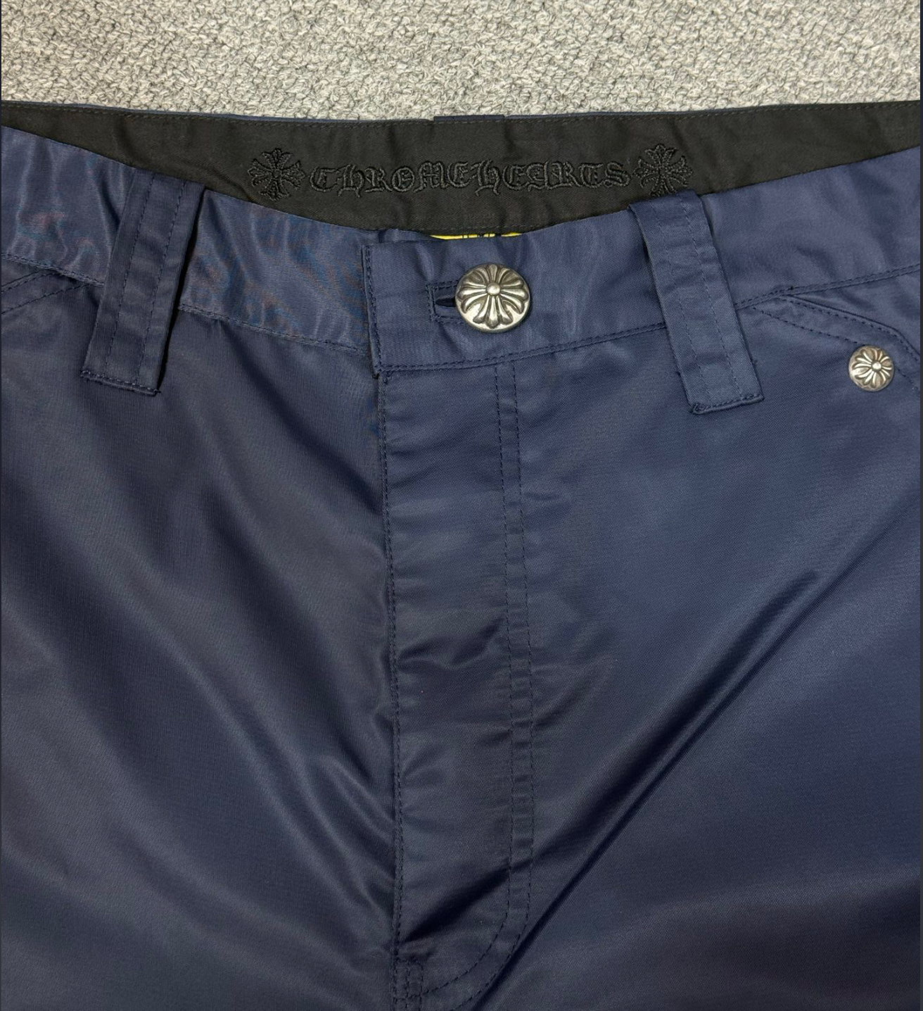 nylon carpenter shorts blue