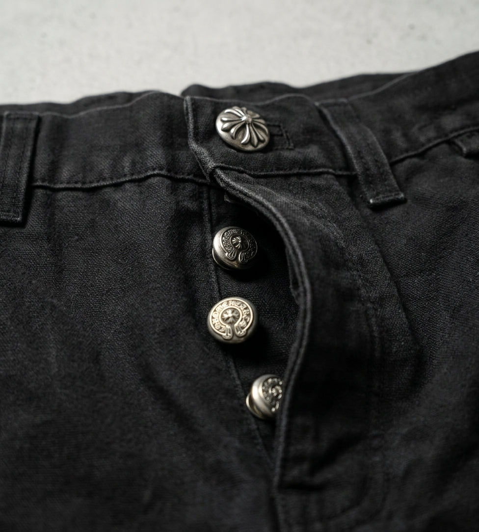 Flooded cross pocket patch work pants