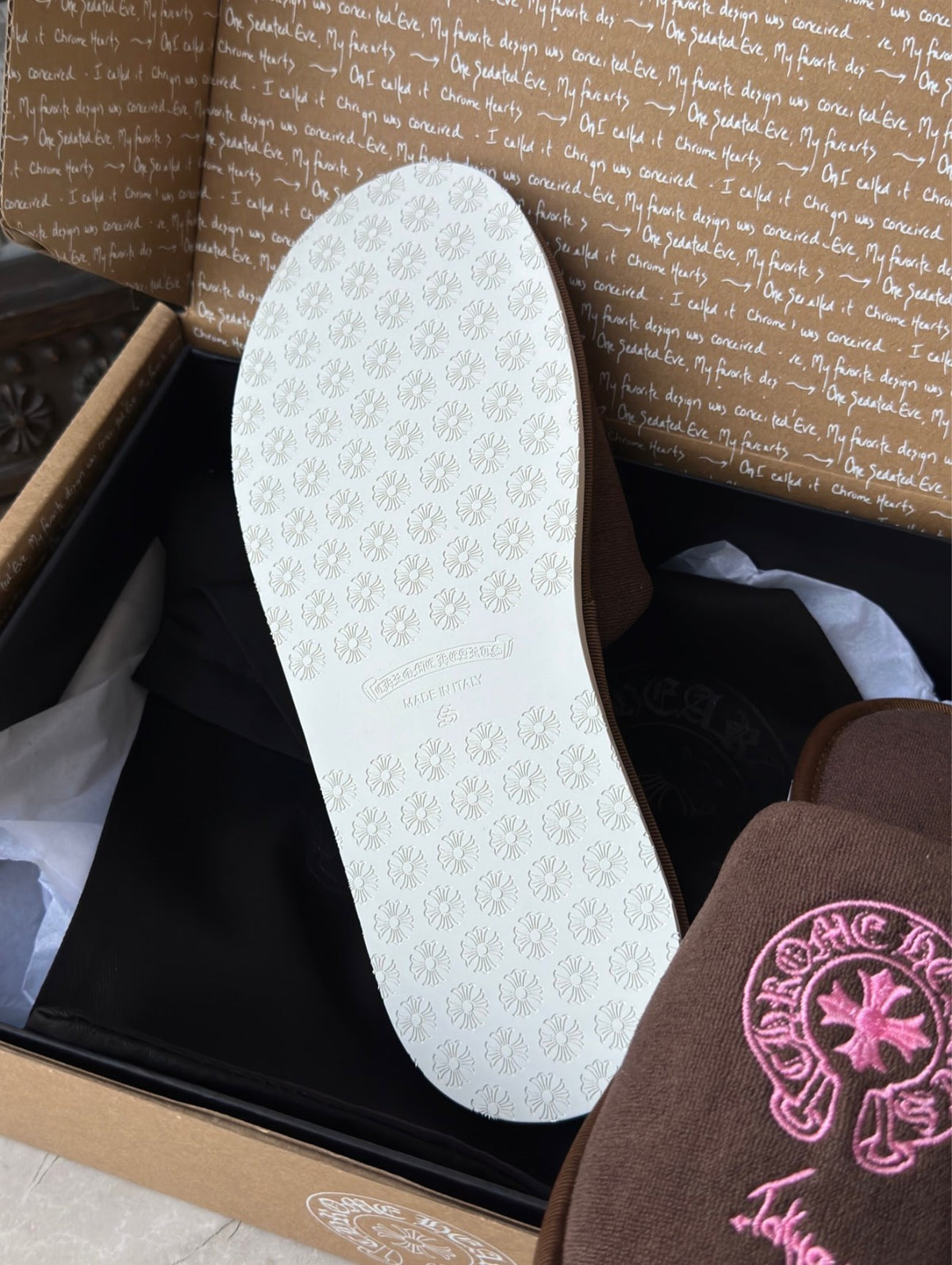 "Tokyo" Hotel Slippers brown / pink
